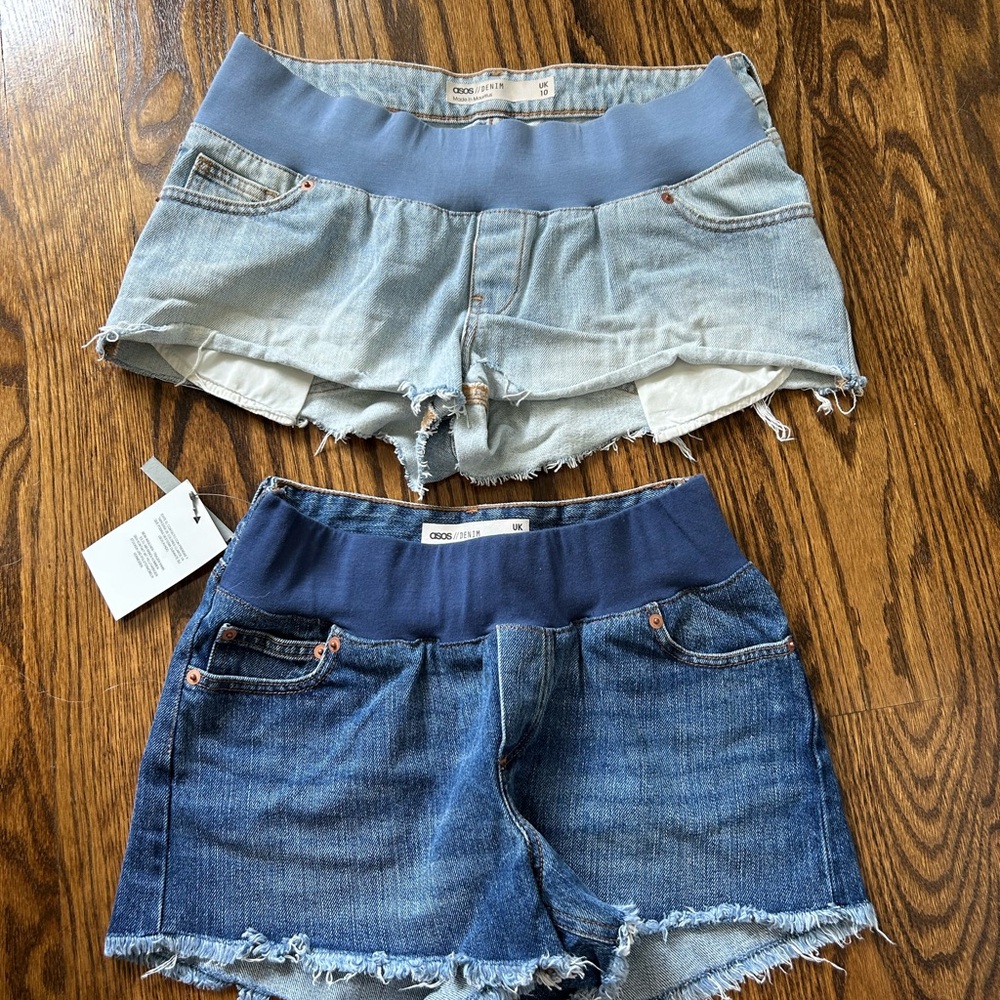 ASOS Maternity Jean Shorts - two pairs